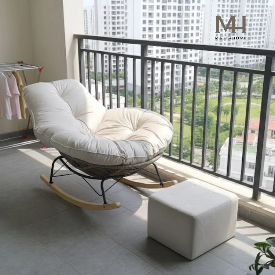 Đôn Sofa Bọc Vải Poly Cao Cấp Made4Home – Nhỏ Gọn, Đa Năng, Tinh Tế Cho Mọi Không Gian