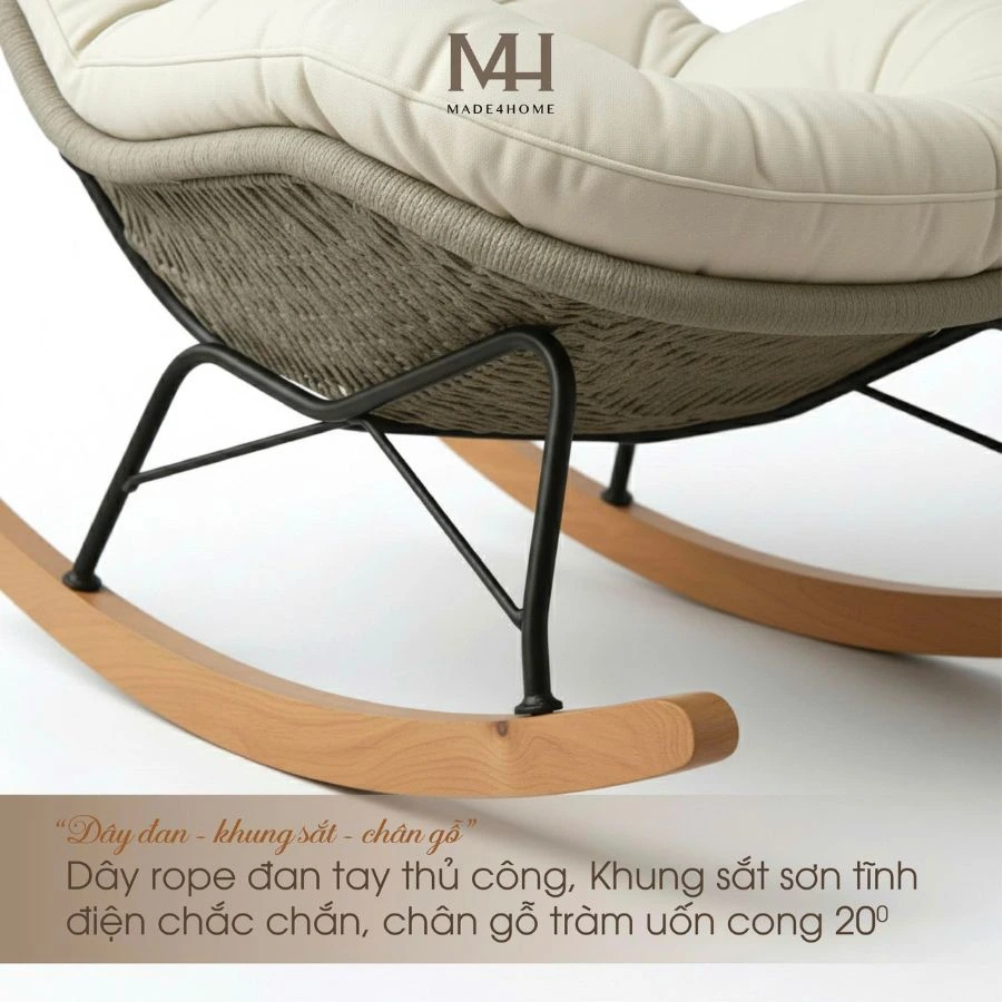 Ghế Thư Giãn Bập Bênh Dây Rope Cloudy