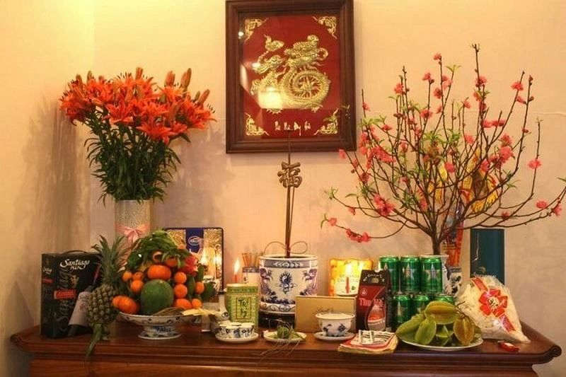 Bàn thờ ngày Tết miền Bắc