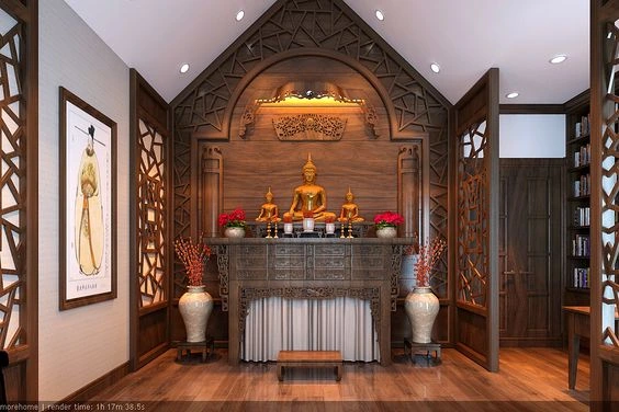 Bàn thờ Phật 2 tầng là giải pháp nội thất sang trọng, hợp phong thủy