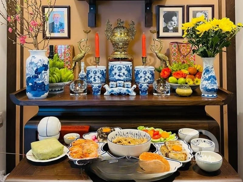 Bàn thờ ngày Tết miền Bắc
