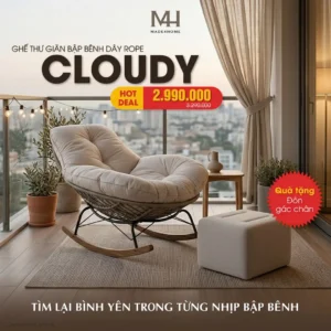 Ghế Thư Giãn Bập Bênh Dây Rope Cloudy