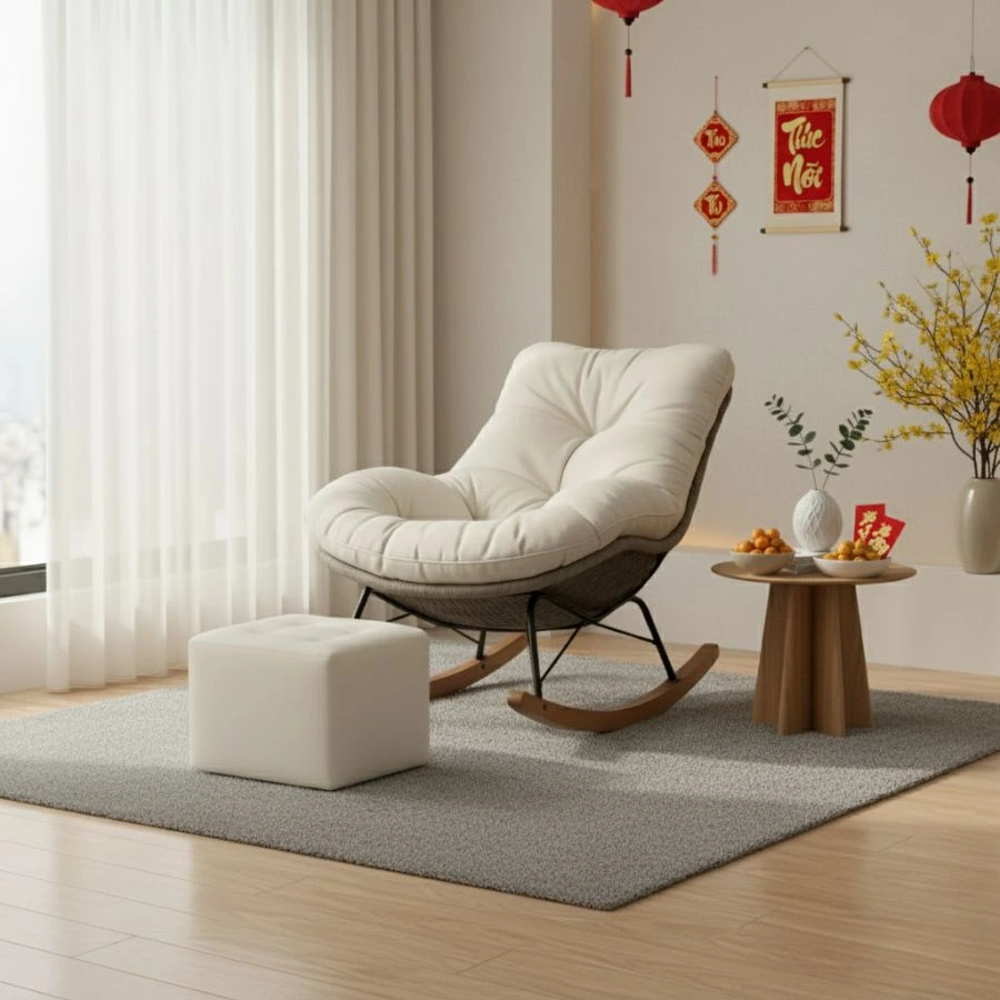 Ghế Thư Giãn Bập Bênh Dây Rope Cloudy