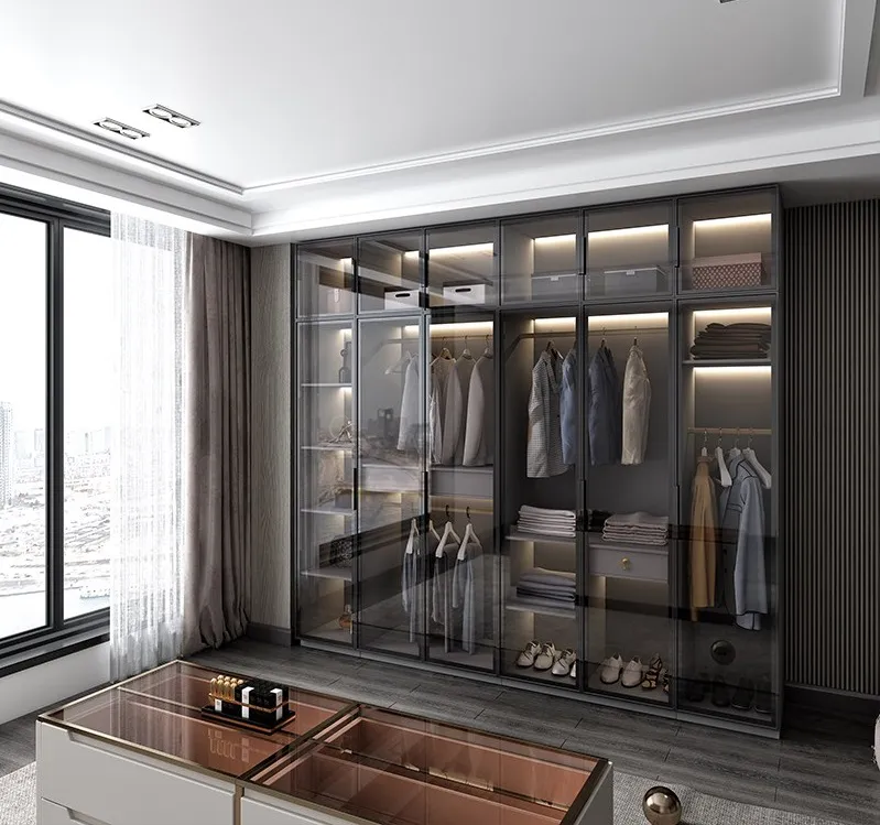 Tủ kính quần áo sang trọng