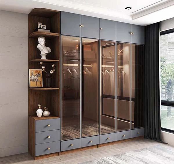 Tủ kính quần áo sang trọng