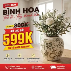 Bình Hoa Gốm Sứ Florence – Nghệ Thuật Trang Trí Tinh Tế Cho Không Gian Sống Hiện Đại - Bình tròn