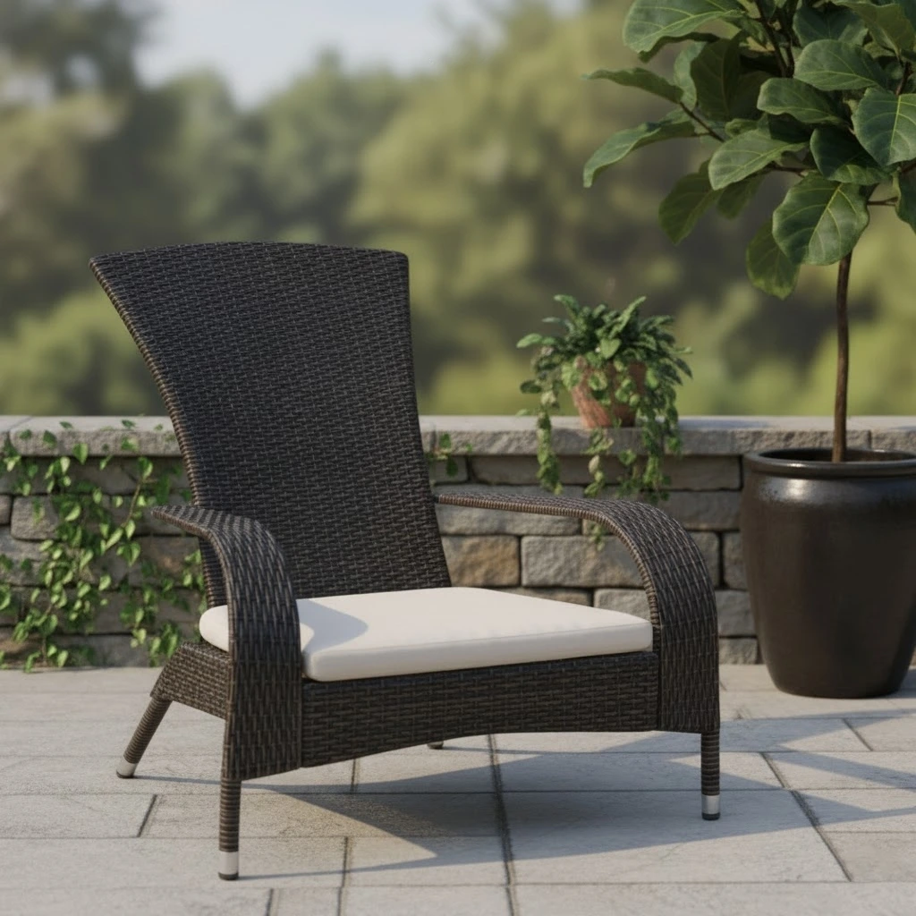 Ghế Mây Nhựa Imperial – Thiết kế công thái học, khung sắt sơn tĩnh điện