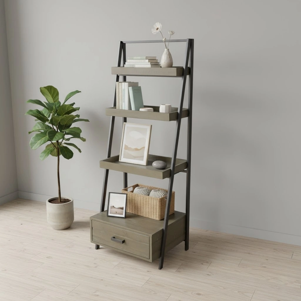 Giá sách 4 tầng gỗ keo