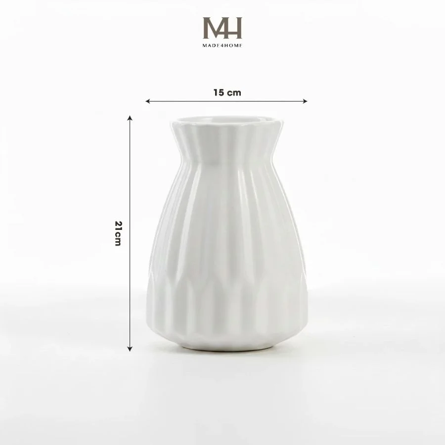Bình hoa gốm sứ Felizia trang trí decor hoa văn sọc Made4Home - Kích thước 21x15cm 4 Bình hoa gốm sứ Felizia trang trí decor hoa văn sọc Made4Home - Kích thước 21x15cm