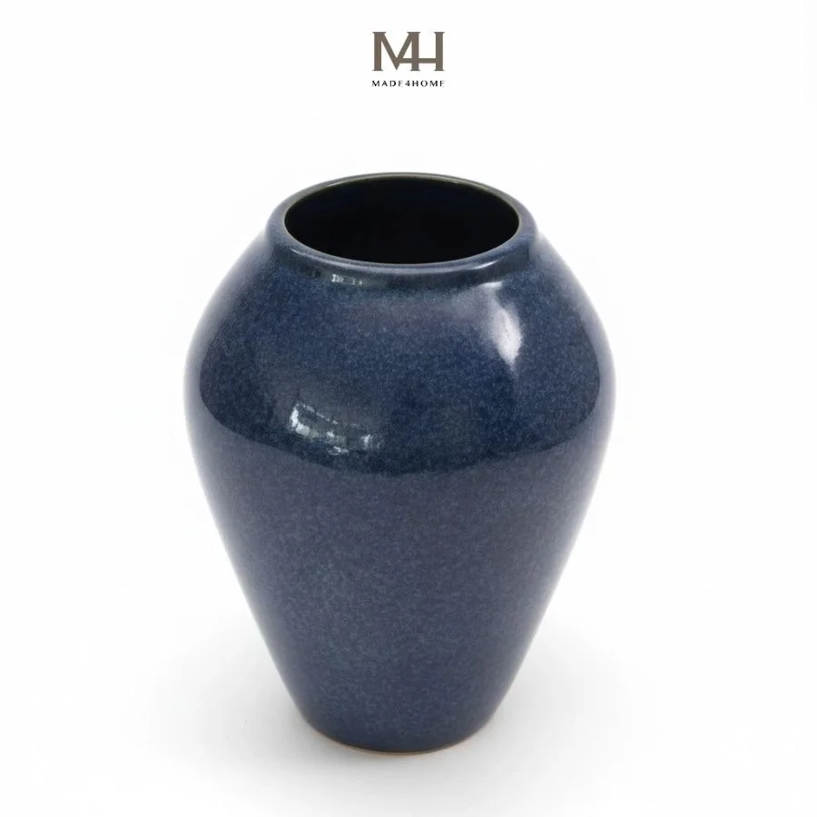 Bình hoa gốm sứ Lys trang trí decor dáng bầu Made4Home - Kích thước 25x11cm