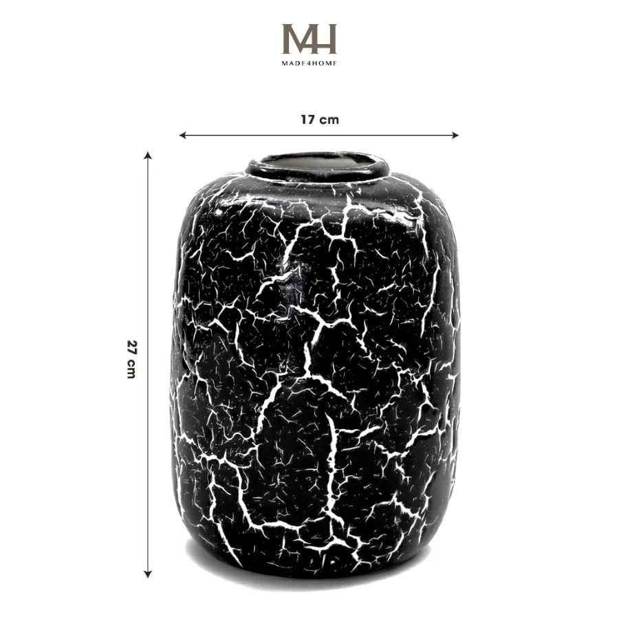 Bình hoa gốm sứ Still trang trí decor họa tiết rạn Made4Home - Kích thước 27x17cm