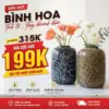 Bình hoa gốm sứ Still trang trí decor họa tiết rạn Made4Home - Kích thước 27x17cm 2 Bình hoa gốm sứ Still trang trí decor họa tiết rạn Made4Home - Kích thước 27x17cm