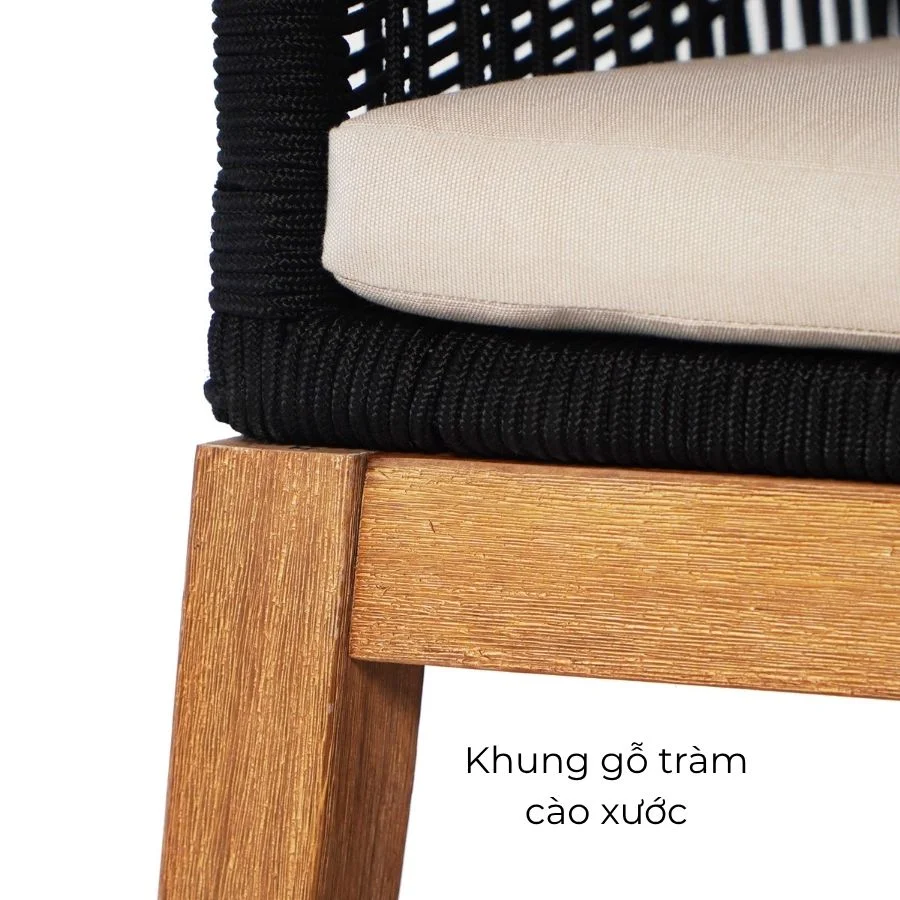 Ghế Rope Gỗ Tràm Cao Cấp Nordic