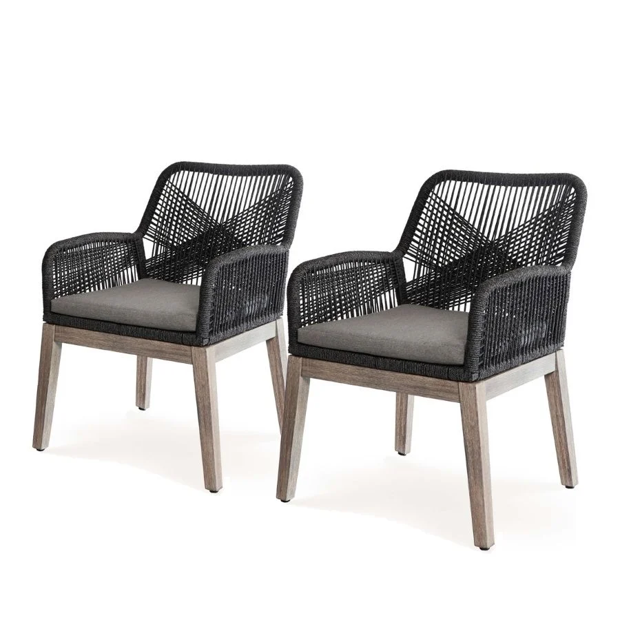 Ghế Rope Gỗ Tràm Cao Cấp Nordic – Ghế Cafe Ngoài Trời Chuẩn Xuất Khẩu