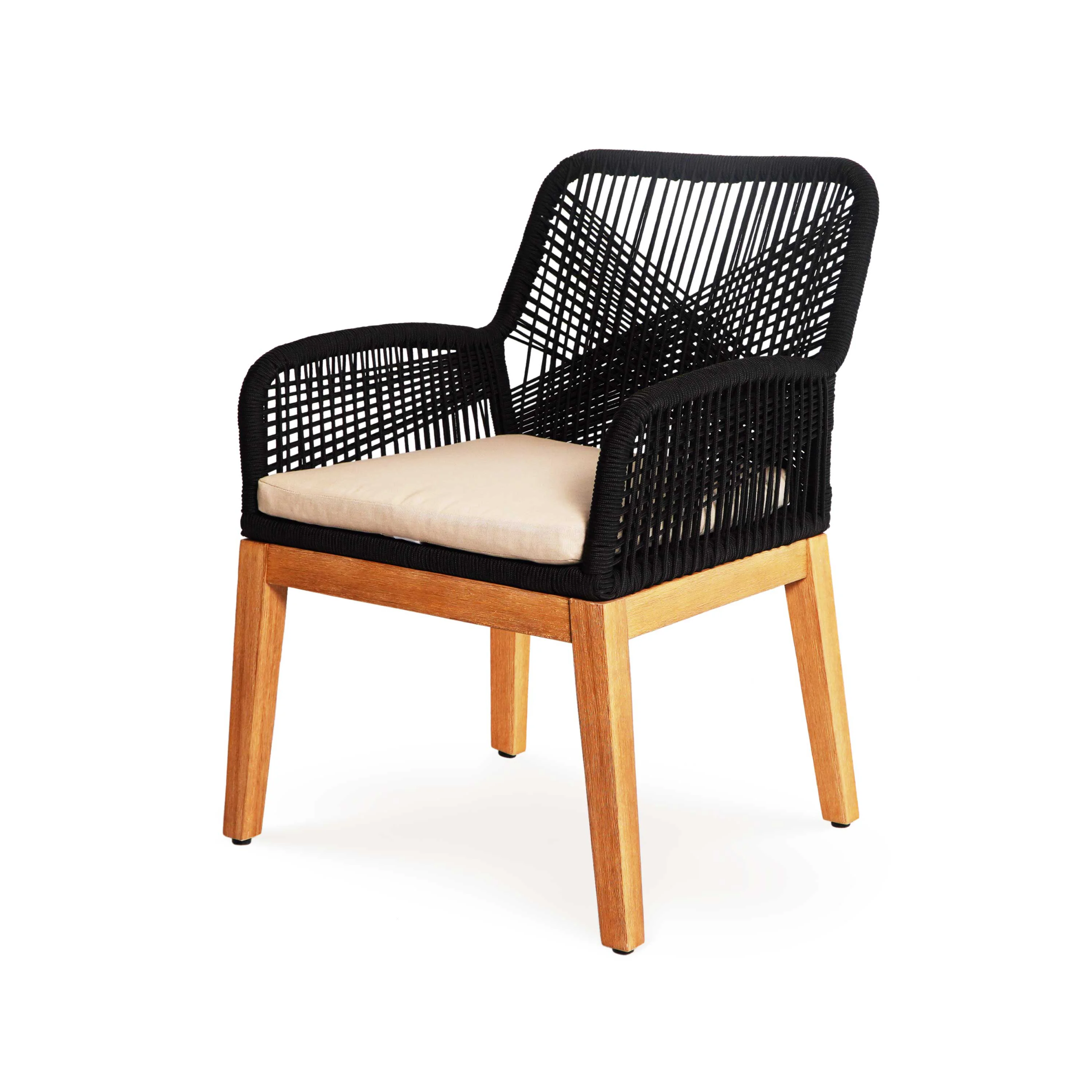 Ghế Rope Gỗ Tràm Cao Cấp Nordic – Ghế Cafe Ngoài Trời Chuẩn Xuất Khẩu