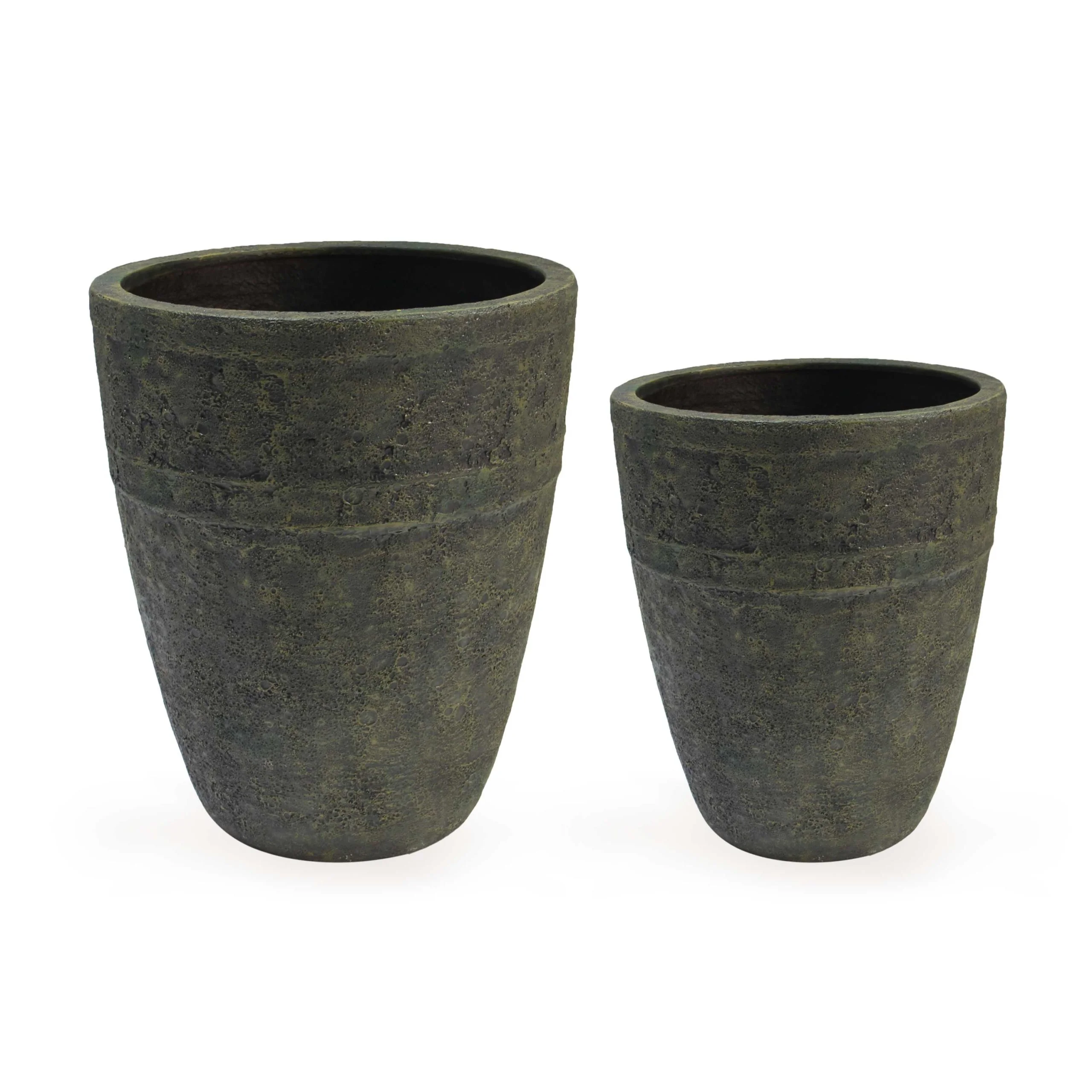Milan Urn Poly Planter (Set Of 2) – Green Brown 4 Milan Urn Poly Planter (Set Of 2) – Green Brown