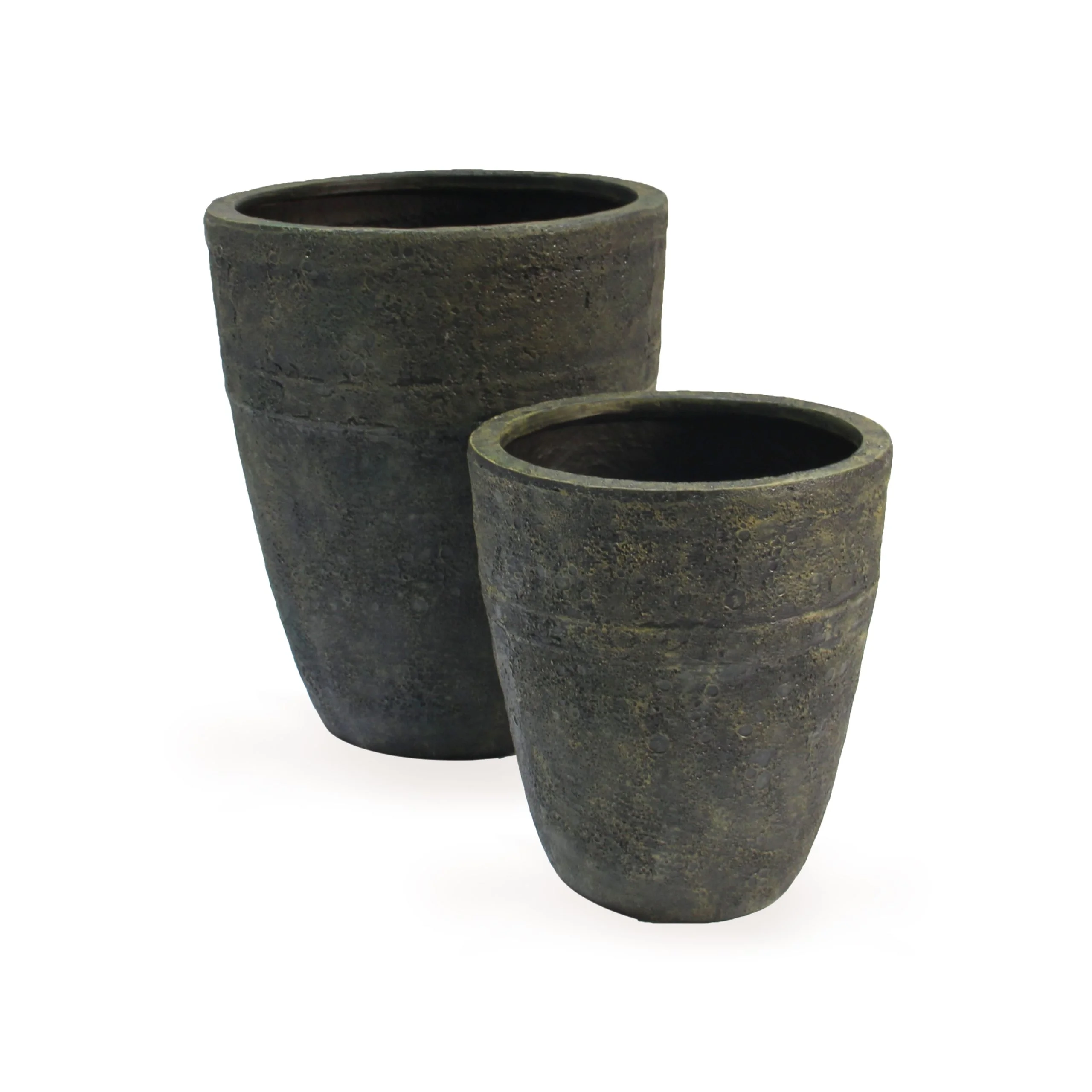 Milan Urn Poly Planter (Set Of 2) – Green Brown 6 Milan Urn Poly Planter (Set Of 2) – Green Brown
