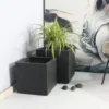 Rhine Square Poly Planter (Set Of 2) – Black 22 Rhine Square Poly Planter (Set Of 2) – Black