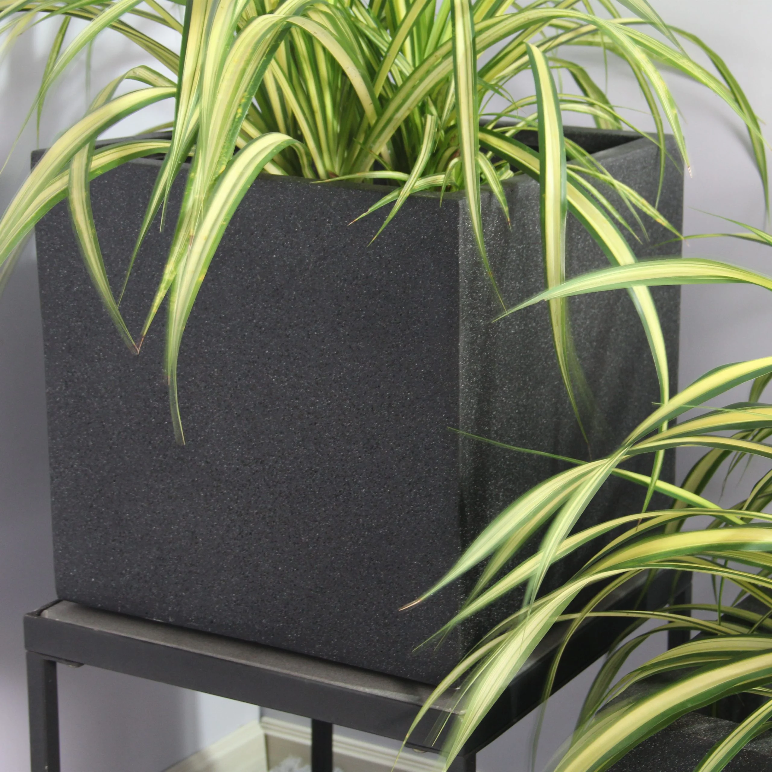 Rhine Square Poly Planter (Set Of 2) – Black 13 Rhine Square Poly Planter (Set Of 2) – Black
