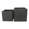 Rhine Square Poly Planter (Set Of 2) – Black 15 Rhine Square Poly Planter (Set Of 2) – Black