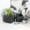 Rhine Square Poly Planter (Set Of 2) – Black 21 Rhine Square Poly Planter (Set Of 2) – Black