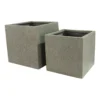 Rhine Square Poly Planter (Set Of 2) – Grey 15 Rhine Square Poly Planter (Set Of 2) – Grey