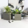Rhine Square Poly Planter (Set Of 2) – Grey 20 Rhine Square Poly Planter (Set Of 2) – Grey