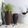 Shine Urn Poly Planter (Set Of 2) – Red Brown 12 Shine Urn Poly Planter (Set Of 2) – Red Brown