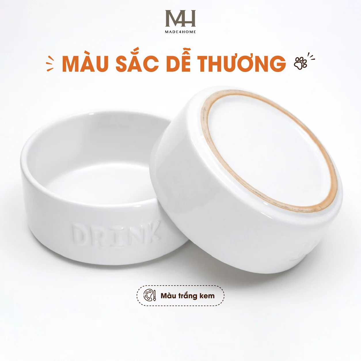 Chén Sứ Ăn Uống Cho Thú Cưng 16.5cm - Màu Trắng – Bát Sứ Cao Cấp Cho Chó Mèo 6 Chén Sứ Ăn Uống Cho Thú Cưng 16.5cm - Màu Trắng – Bát Sứ Cao Cấp Cho Chó Mèo