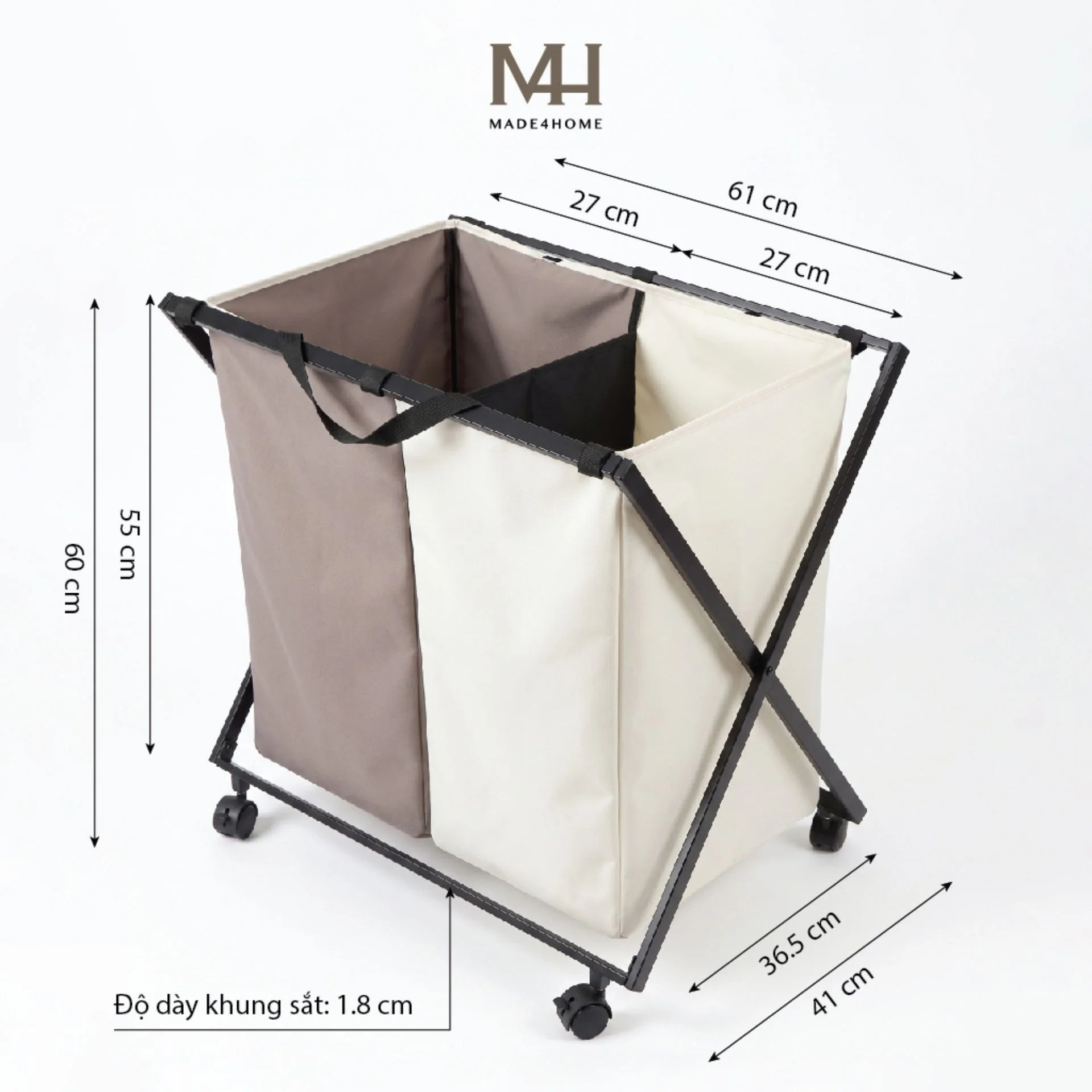 Giỏ Đựng Đồ 2 Ngăn Có Bánh Xe Made4Home – Phân Loại Đồ Gọn Gàng, Di Chuyển Linh Hoạt 10 Giỏ Đựng Đồ 2 Ngăn Có Bánh Xe Made4Home – Phân Loại Đồ Gọn Gàng, Di Chuyển Linh Hoạt