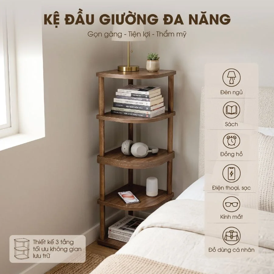 Kệ Góc Đa Năng 3 Tầng Made4Home – Giải Pháp Lưu Trữ Thông Minh Cho Mọi Không Gian