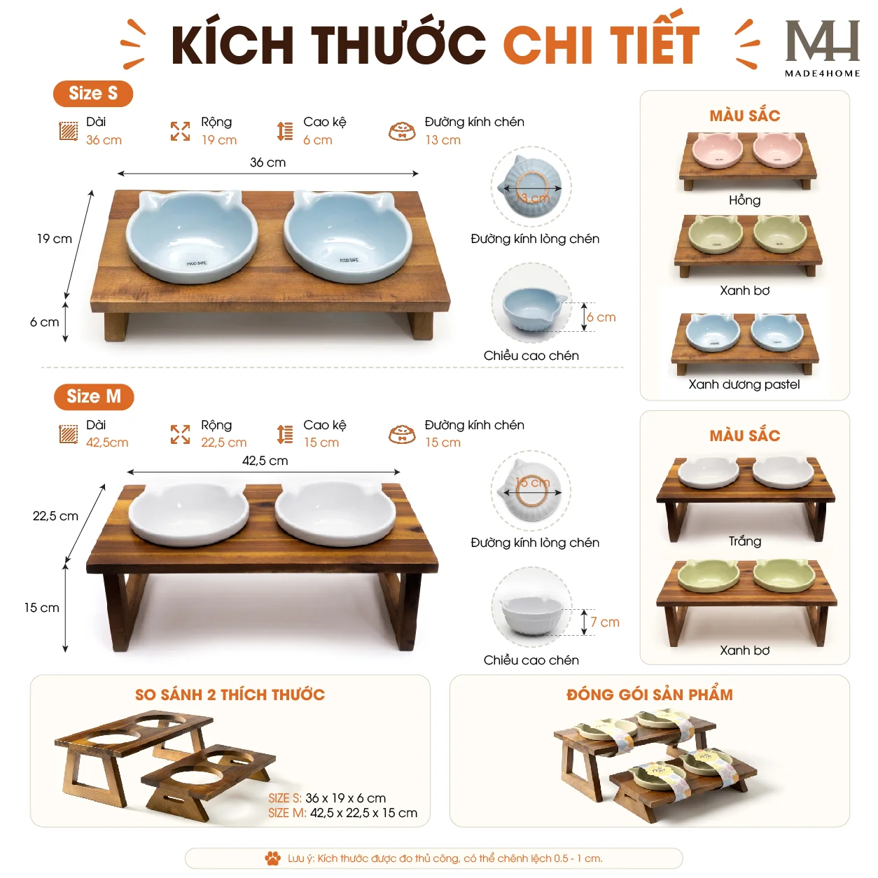 Chén Ăn Thú Cưng Nâng Cao Kèm Kệ Gỗ – Thiết Kế Tai Mèo Đẹp, Chống Gù, An Toàn Cho Chó Mèo 5 Chén Ăn Thú Cưng Nâng Cao Kèm Kệ Gỗ – Thiết Kế Tai Mèo Đẹp, Chống Gù, An Toàn Cho Chó Mèo