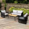 Bộ Sofa Ngoài Trời 4 Món Cao Cấp – Thiết Kế Hiện Đại Cho Sân Vườn & Ban Công 21 Bộ Sofa Ngoài Trời 4 Món Cao Cấp – Thiết Kế Hiện Đại Cho Sân Vườn & Ban Công